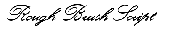 Rough Brush Script font preview